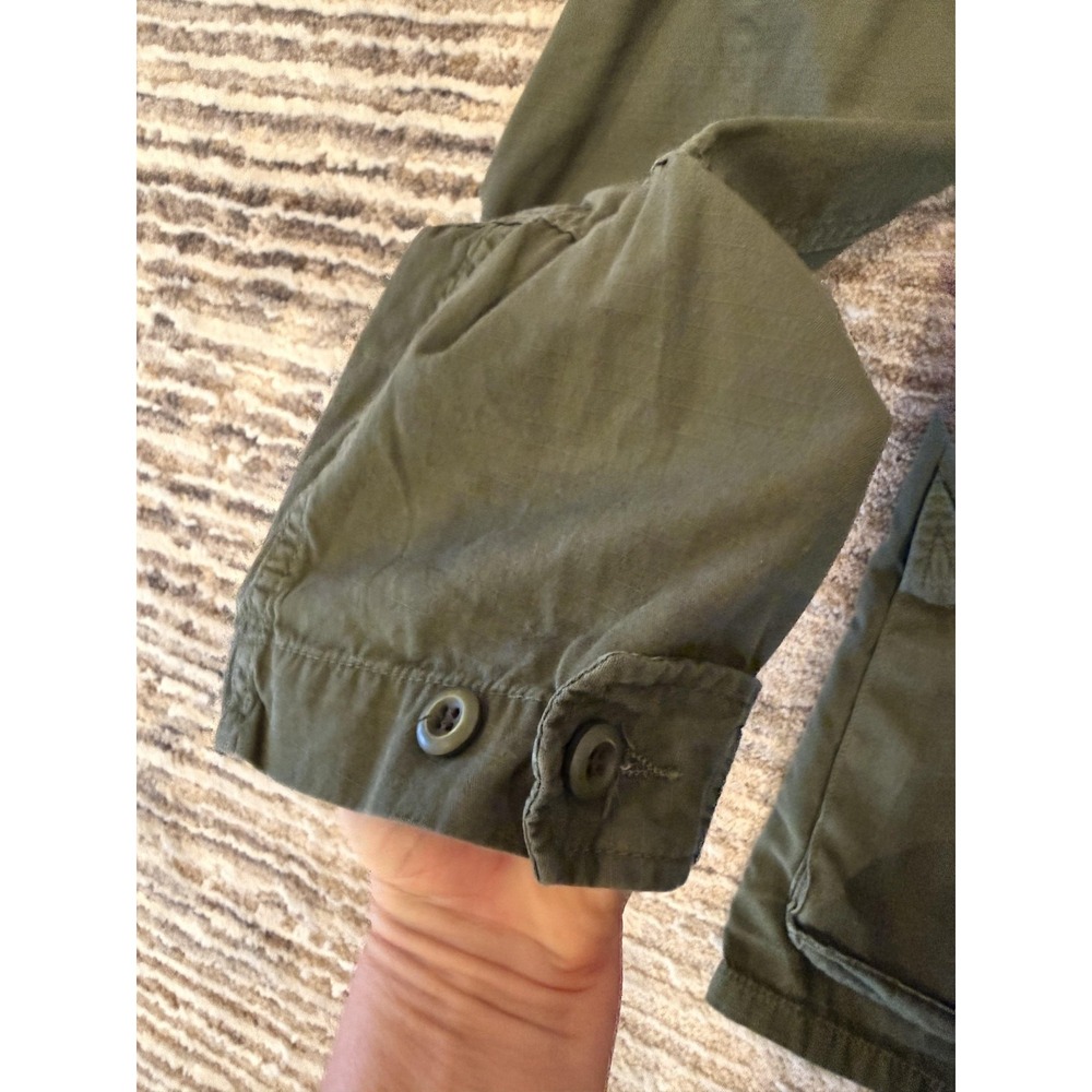 Tellason Jacket Mens Medium Green Cotton Military Field Utility Made In Italy - Picture 14 of 16